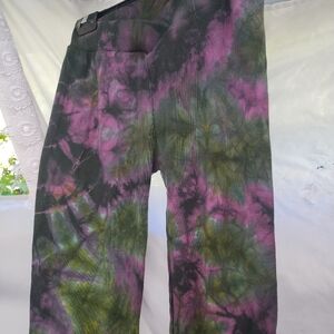 Ice blue tie dye yoga sweats